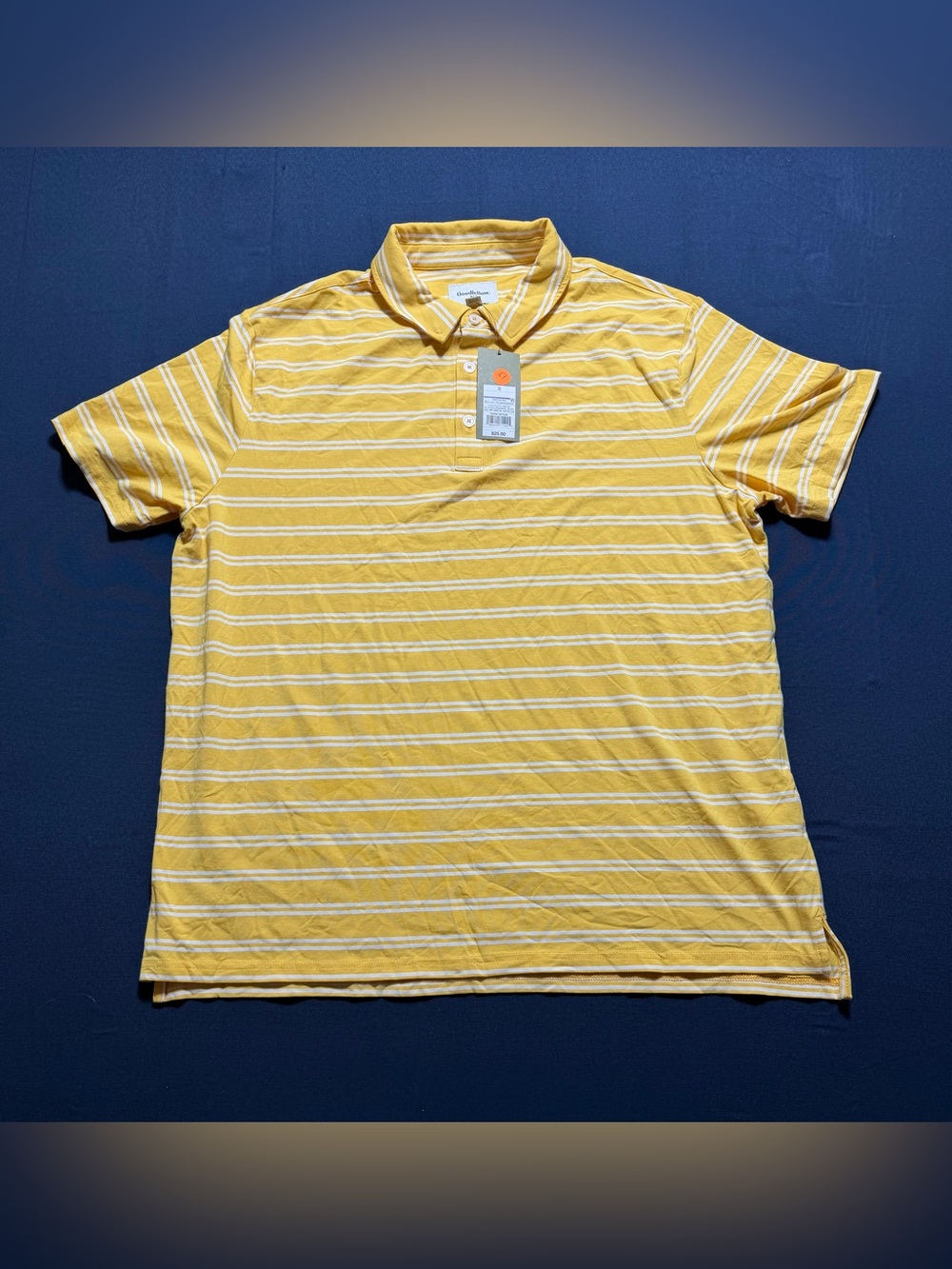 Goodfellow & Co. Cotton-Modal Blend Striped Game Day Polo Size XXL -rd descript.